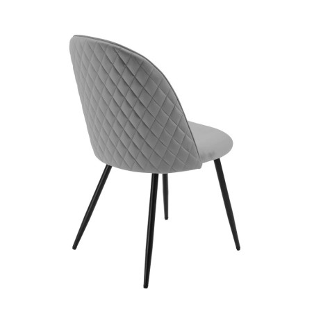 Silla MAGDA NEW, metal, tapizado velvet gris-0