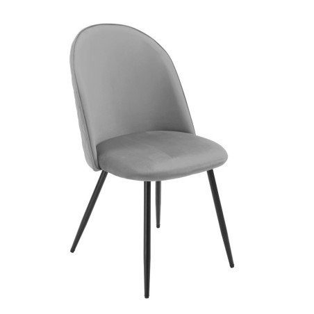 Silla MAGDA NEW, metal, tapizado velvet gris-2