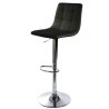 Taburete DESEO NEW (M) , cromado, similpiel negra