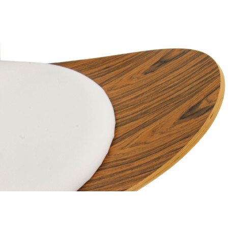 Sillón NORDIC (R), palo rosa, similpiel blanca-2