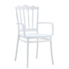 Sillón WEDDING, apilable, polipropileno blanco