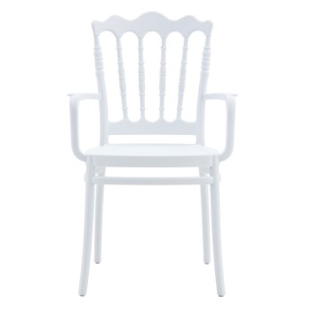 Sillón WEDDING, apilable, polipropileno blanco 2