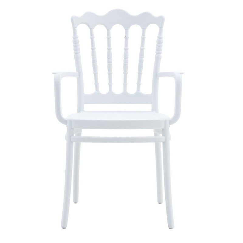 Sillón WEDDING, apilable, polipropileno blanco-0