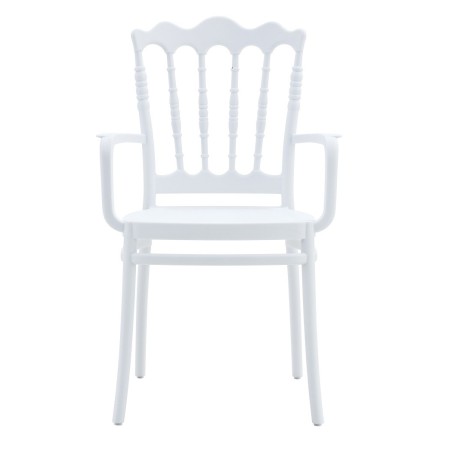 Sillón WEDDING, apilable, polipropileno blanco-0
