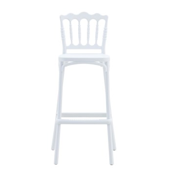 Taburete WEDDING, tratamiento anti UV, polipropileno blanco 2