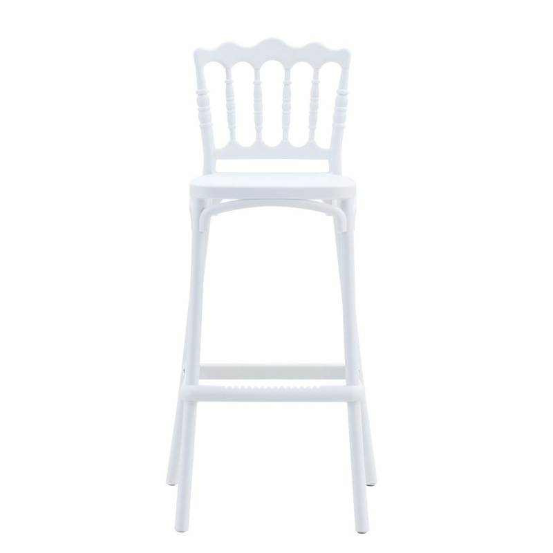 Taburete WEDDING, tratamiento anti UV, polipropileno blanco-0