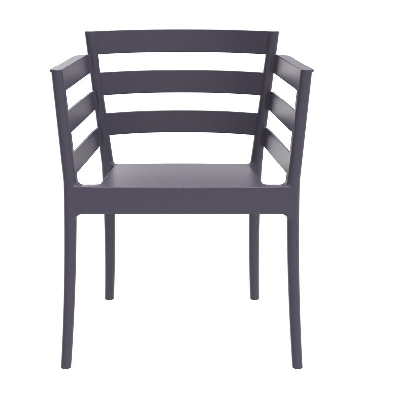 Sillón SALERNO, apilable, polipropileno antracita-0
