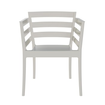 Sillón SALERNO, apilable, polipropileno gris pálido 2