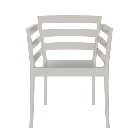 Sillón SALERNO, apilable, polipropileno gris pálido-0