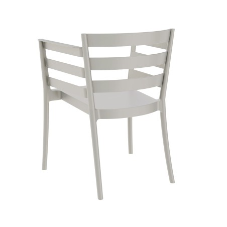 Sillón SALERNO, apilable, polipropileno gris pálido-1