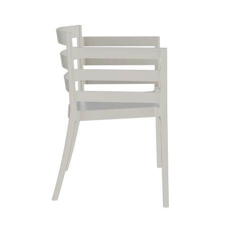 Sillón SALERNO, apilable, polipropileno gris pálido-2
