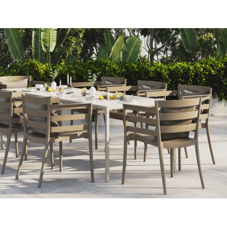 Sillón SALERNO, apilable, polipropileno gris pálido-5