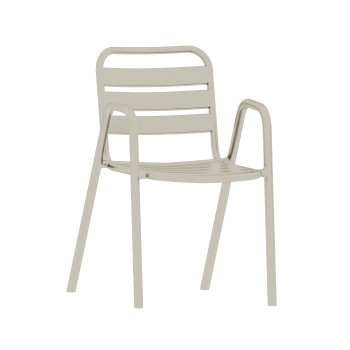 Sillón TROPICANA, apilable, polipropileno gris pálido