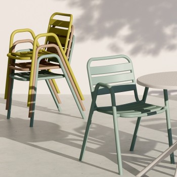Sillón TROPICANA, apilable, polipropileno gris pálido 2