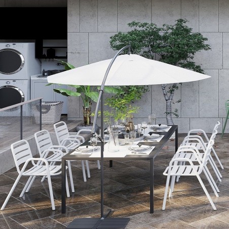 Sillón TROPICANA, apilable, polipropileno gris pálido-4