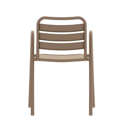 Sillón TROPICANA, apilable, polipropileno marrón light-2