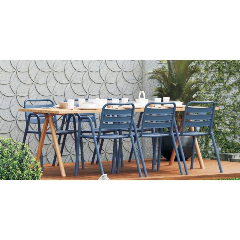Sillón TROPICANA, apilable, polipropileno marrón light-5