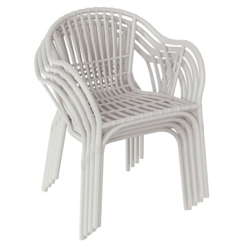 Sillón AMALFI, apilable, polipropileno gris pálido 2