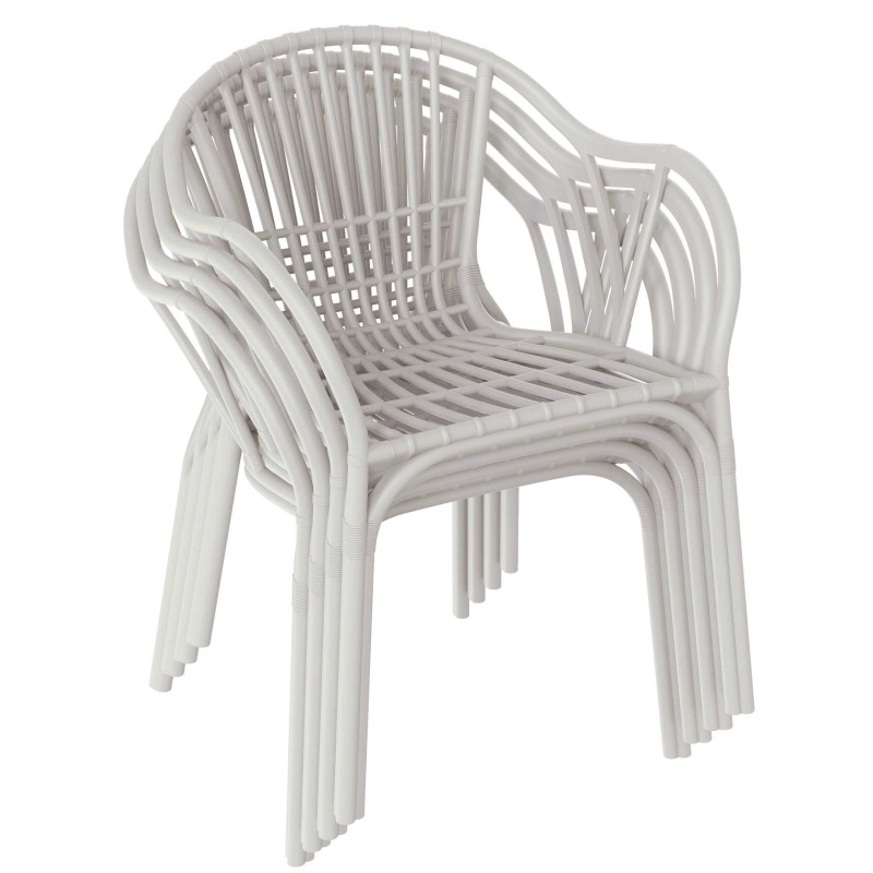 Sillón AMALFI, apilable, polipropileno gris pálido-0