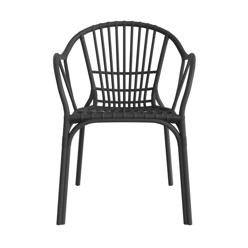 Sillón AMALFI, apilable, polipropileno antracita-2