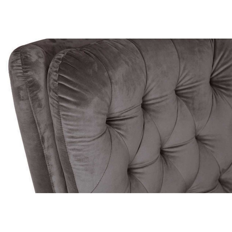 Sillón BÉCQUER, giratorio, regulable, tapizado velvet gris-2