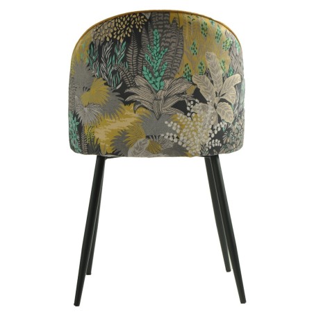 Silla PALM YELLOW, metal, tapizado velvet amarillo con trasera palm-1