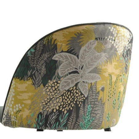 Silla PALM SKY BLUE, metal, tapizado velvet azul con trasera palm-3