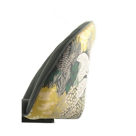 Taburete PALM SKY BLUE, metal, tapizado velvet azul con trasera palm-2