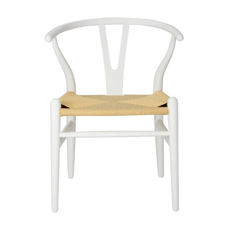 Silla WISH, madera de haya, blanca, fibra trenzada-0