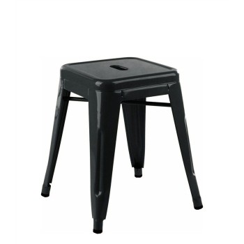 Taburete TOL EK LIMITED 46, bajo, acero, negro