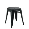 Taburete TOL EK LIMITED 46, bajo, acero, negro
