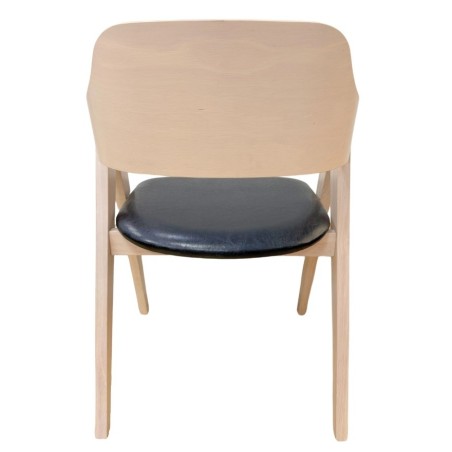 Sillón JARSY, madera de hevea, natural, similpiel negra-3