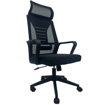 UTRECH office chair, black, mesh and black fabric 2