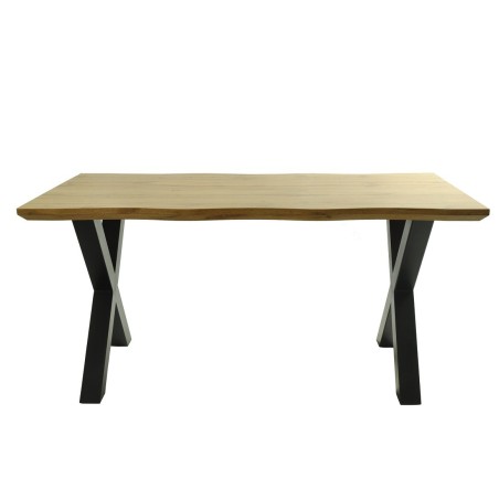 Mesa LERMA 160, metal, negro, tapa DM bilaminado 160 x 90 cms-0