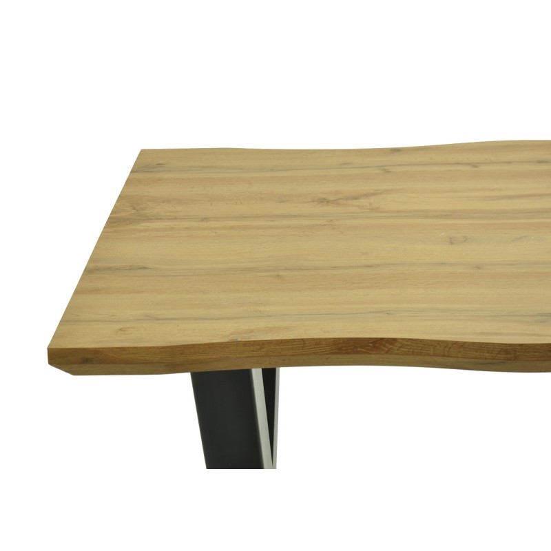 Mesa LERMA 160, metal, negro, tapa DM bilaminado 160 x 90 cms-1
