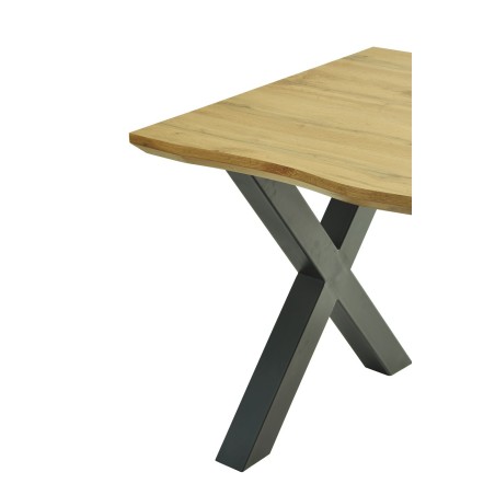 Mesa LERMA 160, metal, negro, tapa DM bilaminado 160 x 90 cms-2