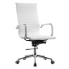 Sillón de oficina OLIVER, alto, regulación de altura, basculante profundo, similpiel blanca