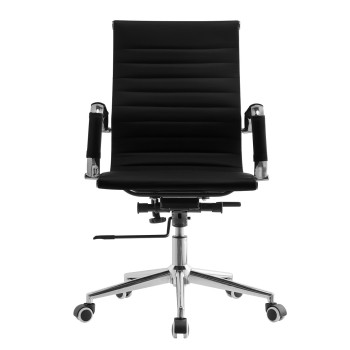 Sillón de oficina OLIVER, giratorio, regulación de altura, basculante profundo, similpiel negra 2
