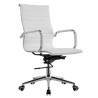 Sillón de oficina OLIVER, giratorio, regulación de altura, basculante profundo, similpiel blanca