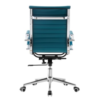 Sillón de oficina OLIVER, giratorio, regulación de altura, basculante profundo, similpiel turquesa 2