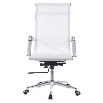 Sillón de oficina IGOR, alto, regulación de altura, basculante profundo, malla blanca 2