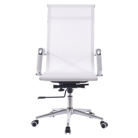 Sillón de oficina IGOR, alto, regulación de altura, basculante profundo, malla blanca-0