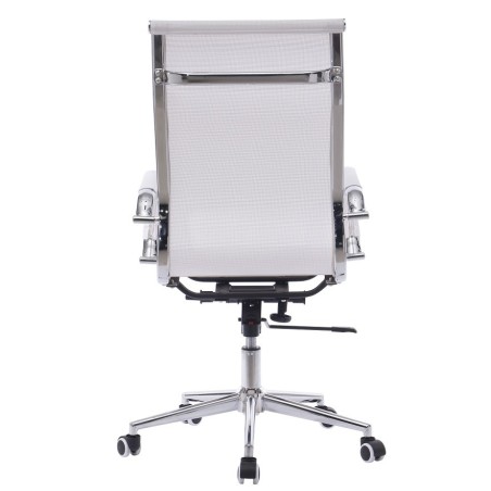 Sillón de oficina IGOR, alto, regulación de altura, basculante profundo, malla blanca-2