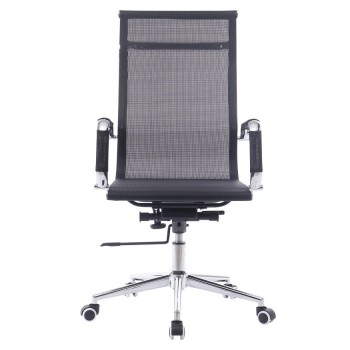 Sillón de oficina IGOR, alto, regulación de altura, basculante profundo, malla negra 2