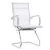 Sillón de oficina IGOR, fijo, cromado, malla blanca