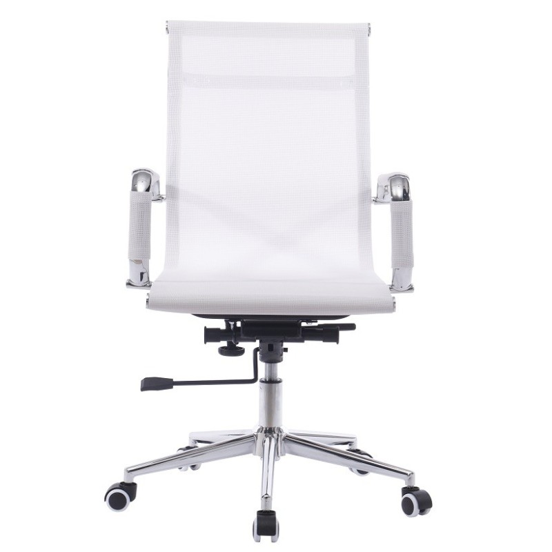 Sillón de oficina IGOR, giratorio, regulación de altura, basculante profundo, malla blanca-0