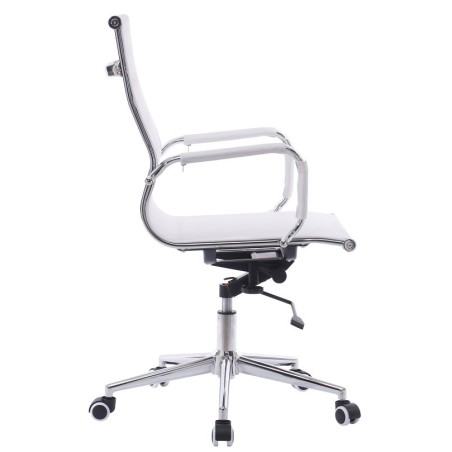 Sillón de oficina IGOR, giratorio, regulación de altura, basculante profundo, malla blanca-1