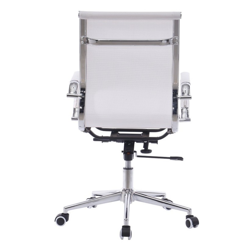Sillón de oficina IGOR, giratorio, regulación de altura, basculante profundo, malla blanca-2
