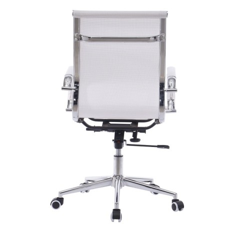 Sillón de oficina IGOR, giratorio, regulación de altura, basculante profundo, malla blanca-2
