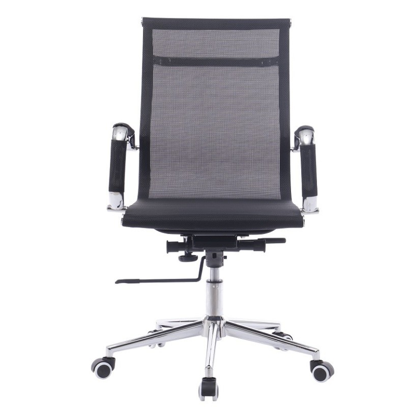 Sillón de oficina IGOR, giratorio, regulación de altura, basculante profundo, malla negra-0